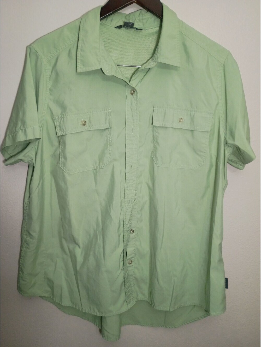 Eddie Bauer Men's XL Light Green Short Sleeve Shirt